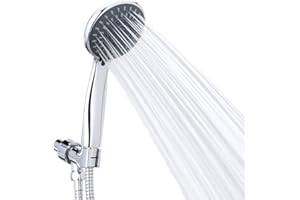 Shower Head, High Pressure Handheld Showerhead with Hose, 5 Settings Chrome Finished Hand Held Rainfall Shower Set- Including