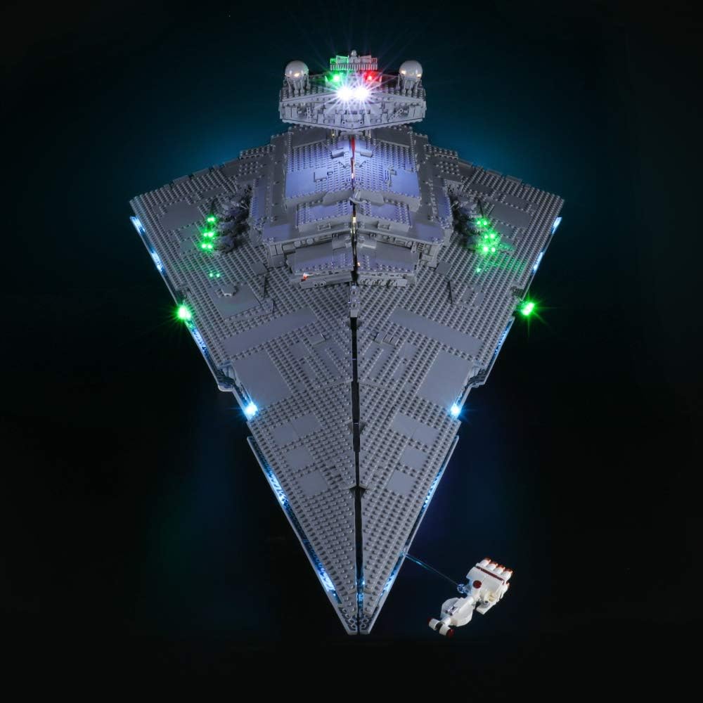 LIGHTAILING Conjunto de Luces con un Control Remoto (Star Wars Destructor Estelar Imperial) Modelo de Construcción de Bloques - Kit de luz LED Compatible con Lego 75252 (NO Incluido en el Modelo)