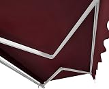 Panana Manual Retractable Awning 3.5x2.5m Green White DIY Wind Resistant view 5