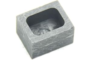 JIUDANI Graphite Ingot Mold, Melting Casting Mould, Silver Ingot, for Gold Silver Aluminum Copper Brass Zinc Plumbum and Alloy Metals,(24x19.5x15mm-40g Gold; 19g Silver)