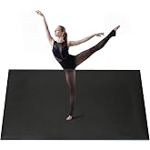 SERABETTO Marley Dance Floor 6.6&rsquo; x 3.9&rsquo; &ndash; Roll-Out Dance Floor Mat for Home Studio, Ballet Floor for Barre, Tap, Jazz &ndash; Anti-Slip PVC Dance Flooring for Practice