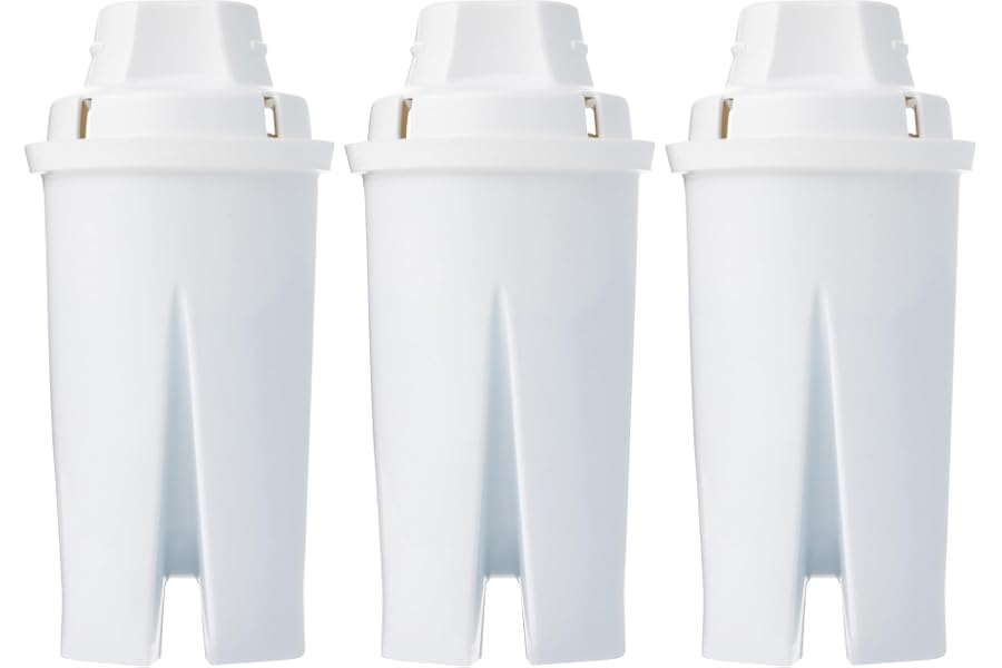 Amazon Basics Enhanced Replacement Water Filters for Water Pitchers, BPA-Free, WQA & NSF Certified, Compatible with Brita Wat