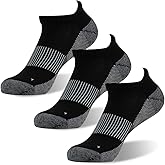 FOOTPLUS Copper Compression Socks,Unisex Cushioned Sole Arch Support Athletic Ankle/Crew Running Hiking Socks