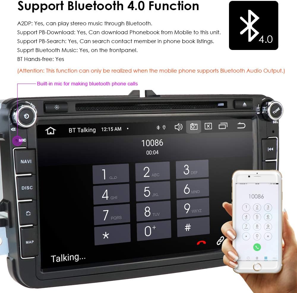 Amazon Co Jp Hizpo 8インチ Android 10 クワッド コア ダッシュ 2 Din ナビゲーション カー ステレオ Dvd プレーヤー Vw Volkswagen Jetta Golf 5 6 Skoda Passat Caddy T5 シート ブルートゥース Gps Rds ラジオ Mirror Linkステアリング ホイール コントロール 用