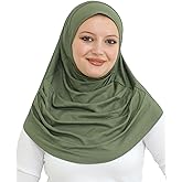 Prien Plain Ready To Wear Hijab for Women, Muslim Instant Turbans, Soft Jersey Scarf, Islamic Clothes, Long Hijabs, Abaya