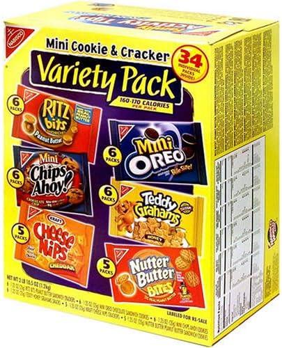 Nabisco Cookie & Cracker Variety Pack - 34 ct.