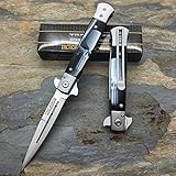 TAC-FORCE Black Punisher Skull Milanos Spring Assisted Folding Pocket Knife