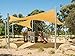 Cool Area Triangle 11 Feet 5 Inches Durable Sun Shade Sail with Stainless Steel Hardware Kit, UV Block Fabric Patio Shade Sail in Color Sand