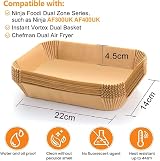 VOLMEY Air Fryer Liners 100PCS 8.7in for Ninja AF300UK AF400UK SL400UK view 2