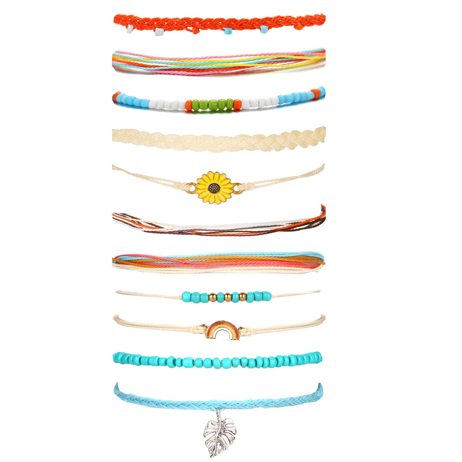 Waterproof String Bracelets for Girls Summer Wave Bracelet Friendship Handmade Wave Bracelet
