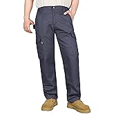 VATRENUS Men's FR Cargo Pants Flame Resistant Pants Lightweight 7.5oz 100% Cotton Fire Retardant Elastic Waist Pants