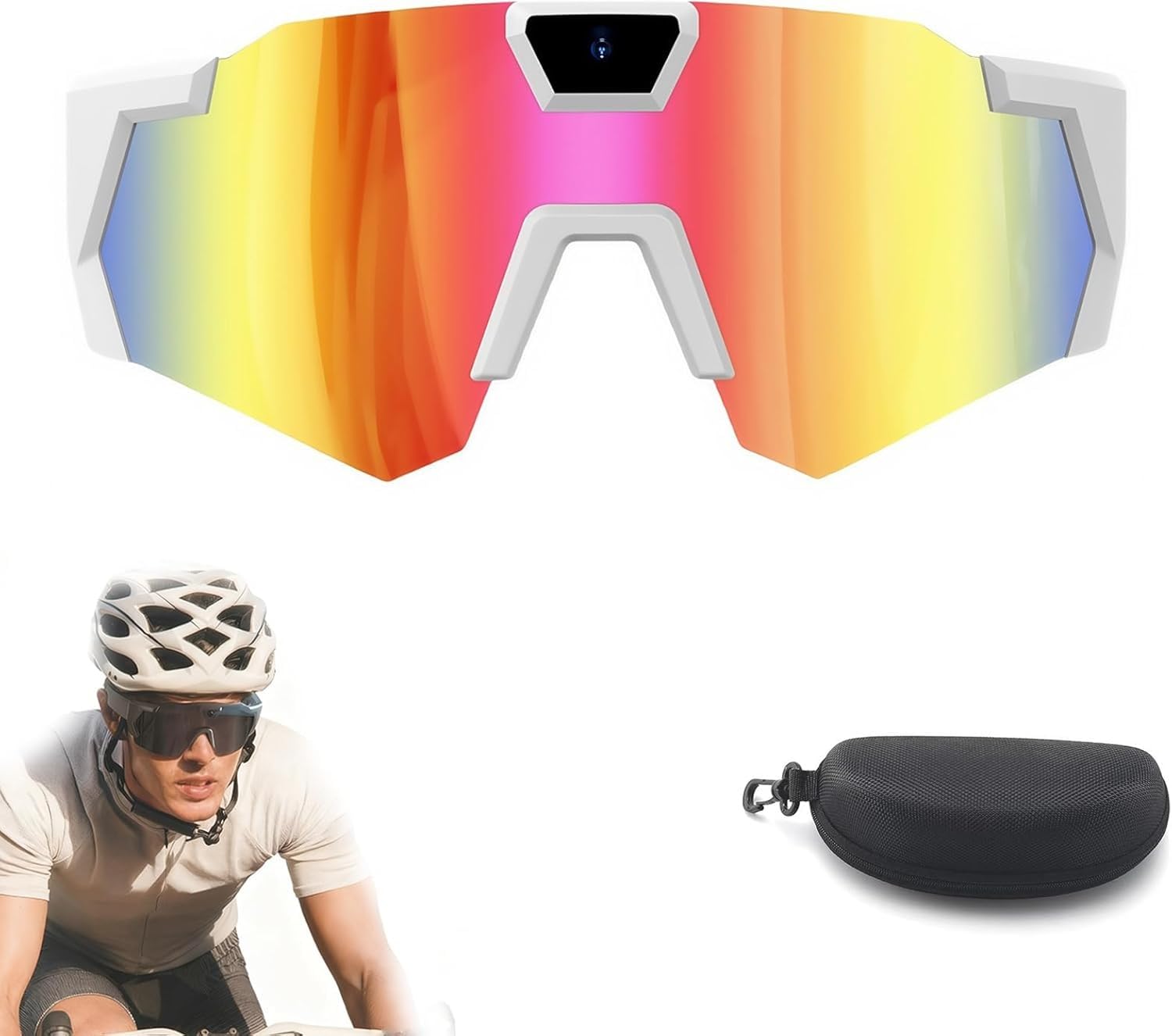 wartleves 4K HD Baseball Glasses with Camera, 2026 Upgrade Smart Video Recording Glasses for Action Sports with 32GB Memory (G 32GB)