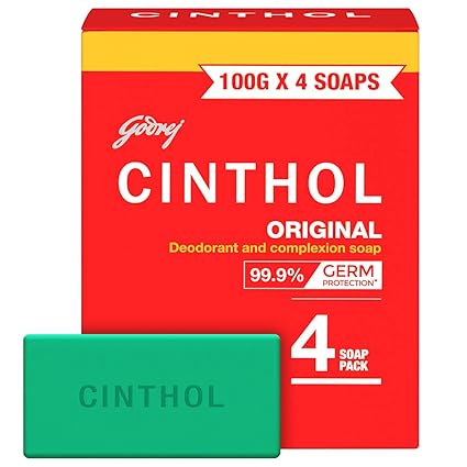Cinthol Original Bath Soap, 100g (Pack of 4)