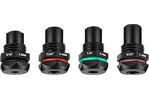 BIXINRUN 49-16-2660RP 3/16 in 7/32 in 1/4 in 9/32 in Retention Nose Piece For Milwaukee 2660 M18 FUEL 1/4-Inch Blind Rivet Tool 4 Pack