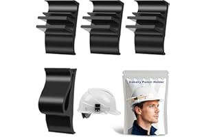 DEKELIY Hard Hat Accessory Clip Kit：3Pcs Pencil & Marker Holder Clip & 1Pcs Safety Glasses Clip Holder,No-Drill Hard Hat Clips On Tool Organizer for Standard Industrial Construction Helmet Slot