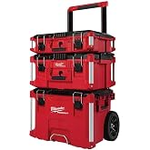 Milwaukee Packout Rolling Modular Stackable Tool Box Storage System, Red