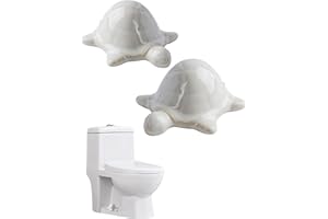 FKOG White Ceramic Toilet Bolt Caps, Sea Turtle Toilet Bolt Covers, Toilet Replacement Parts Decorative Bathroom Accessory Cute Bathroom Decor (white 2)