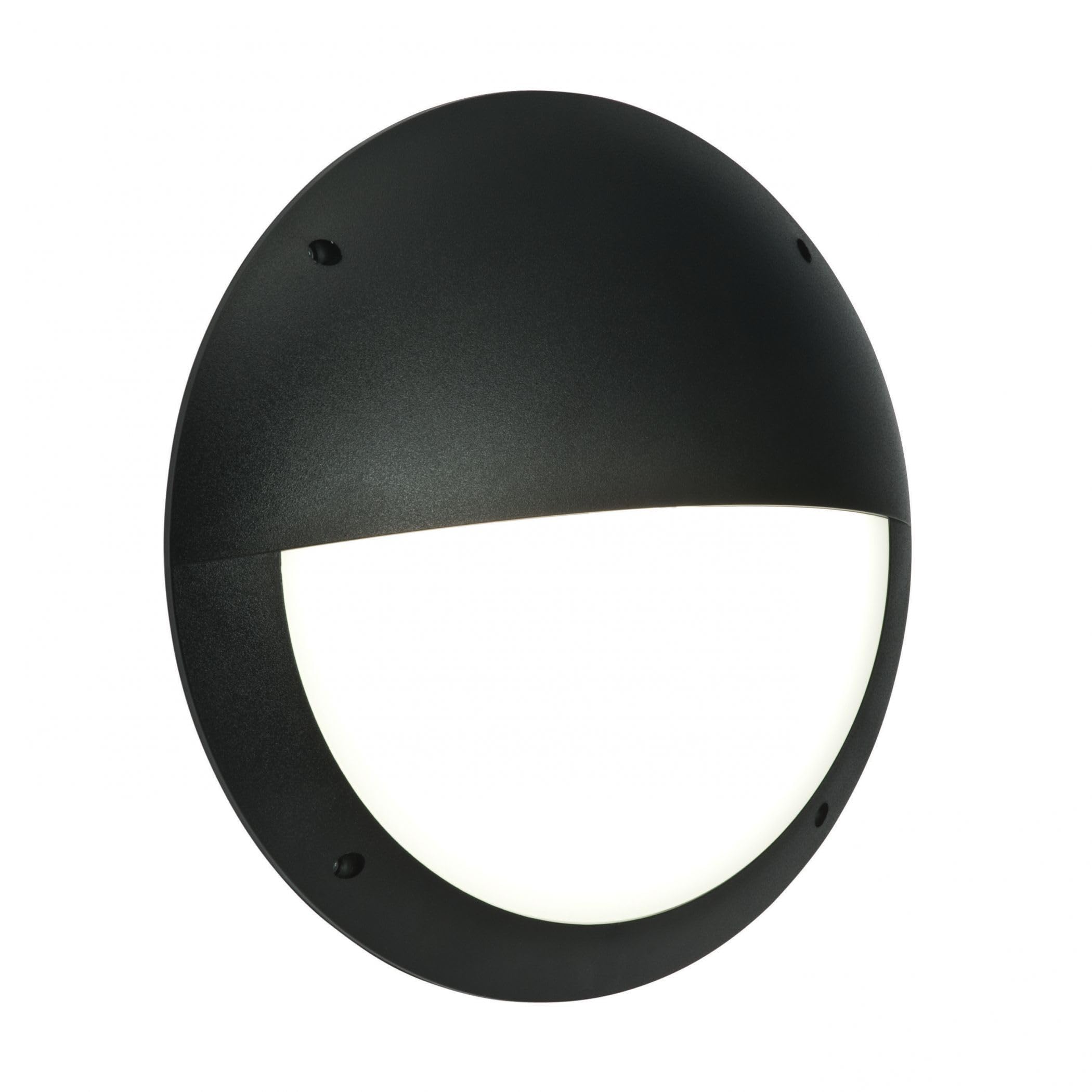 Saxby Seran 12W Eyelid Matt Black IP65 Flush Indoor Outdoor Bulkhead LED Ceiling Wall Light