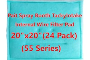 MSFILTER Paint Booth Tacky Intake Filter Pad Internal Wire Series 55 20" x 20" (24 Pack/PCS)