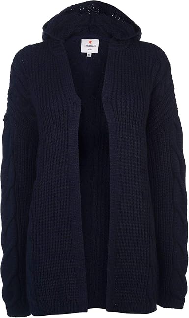 navy hooded cardigan