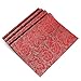 Placemats Dining Room placemats for dining Table Heat Insulation Stain-resistant Woven Vinyl Kitchen Place Mats, Set of 4(Red)by Meluoher