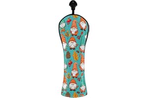 Nander Autumn Gnome Golf Club Covers for Men Women,Golf Headcovers Set with Interchangeable Tags for Woods, Driver, Hybrid - 