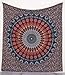 Popular Handicrafts Popular Twin Hippie Indian Tapestry Elephant Mandala Throw Wall Hanging Gypsy Bedspread Twin 54x84 Inches,(140cmsx210cms), Multicolor