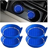 XINLIYA 4PCS Bling Car Cup Holder Coaster, Universal Crystal Rhinestone Anti-Slip Cup Holder Insert Coaster, Waterproof Round