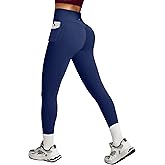 Heathyoga Scrunch Butt Lifting Leggings with Pockets for Women Tummy Control Compression Leggings No Front Seam Yoga Pants