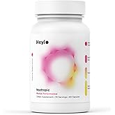 Heylo Nootropic Brain Supplement for Focus, Energy, and Memory | Cognizin® Citicoline, L-Theanine, PurCaf® Caffeine, Phosphatidylserine, B6 | 60 Capsules – Clean, Plant-Based Cognitive Support