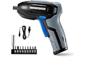 Hammerhead Rechargeable 4V Cordless Screwdriver with 9pcs Bit – HCSD040