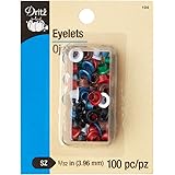 Dritz 104 Eyelets, Assorted Colors, 5/32-Inch 100-Count