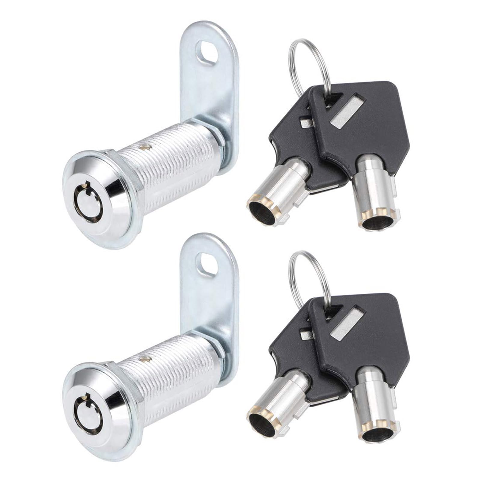 Recogwood 2Pcs Tubular Cam Lock, 40mm Cylinder Security Storage Locks for Door Mailbox Drawer Cabinet Cupboard Letterbox, Keys Different