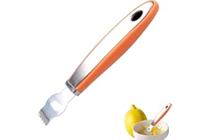 Stainless Steel Citrus Zester with Channel Knife – 2-in-1 Lemon Zester and Peeler Tool – Ergonomic Non-Slip Handle – Dishwash