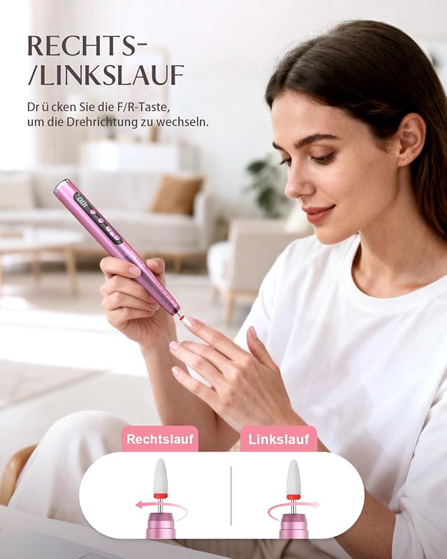 Nagelfräser Kabellose Elektrische Nagelfeile, 35000 U/Min, 6-Stufen — Foto 5 von 8