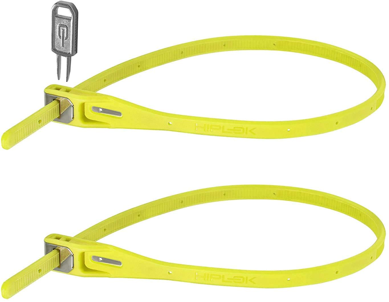 Hiplok Z LOK Bicycle Lock/Bike Lock/Bike Helmet Lock x 2 (Twin Pack) - Lime. Charity Edition (BBS). Lightweight Zip Tie, Steel Core, 400mm Area