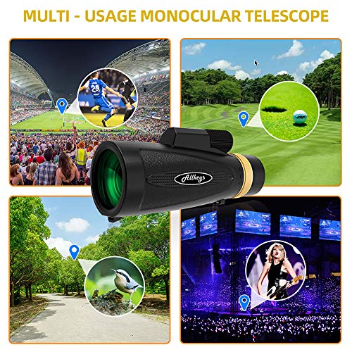 Monocular Telescope for Adults,12X50 High Power HD Monocular with Smartphone Holder Tripod, Zoom BAK4 Prism FMC Waterproof Monoscope for Bird Watching Hunting Camping Travelling Wildlife Scenery Match