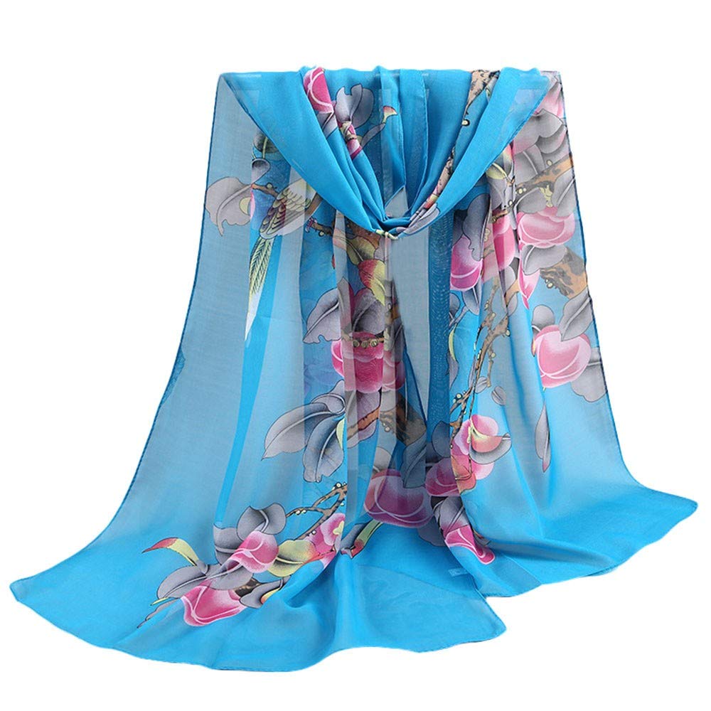 Datework 160x50cm Women Rose Scarves, Christmas Gift Clearance Items under 5 Dollars Lace Silk Wraps