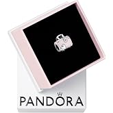 PANDORA Pink Travel Bag Charm | Sterling Silver &amp; Enamel, Jewelry for Women with Gift Box, Compatible with PANDORA Moments