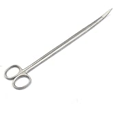 AAProTools Fish Aquarium Cleaner Kelly Scissors Curved 12" Long Handle Sharp/Sharp Stainless Steel Instruments
