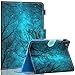 Dteck Case for iPad mini 1/2/3/4/5 - Slim Fit Premium PU Leather Multi-Angle View Folio Stand with Auto Wake/Sleep Smart Wallet Cover for iPad mini 1/Mini 2/Mini 3/Mini 4/Mini 5, Forest Night
