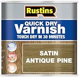 Rustins Quick Dry Varnish Antique Pine Satin 250ml