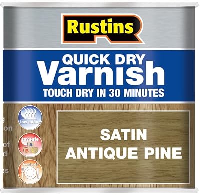 Rustins Quick Dry Varnish Antique Pine Satin 250ml