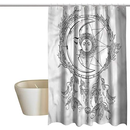 Amazon Com Denruny Shower Curtains Fabric Coastal Mystic Asian