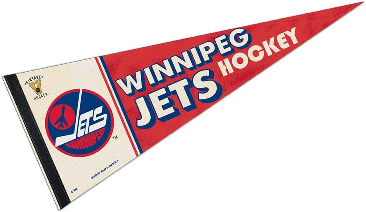 Winnipeg Jets Retro Vintage Hockey Pennant Sports & Outdoors Sports