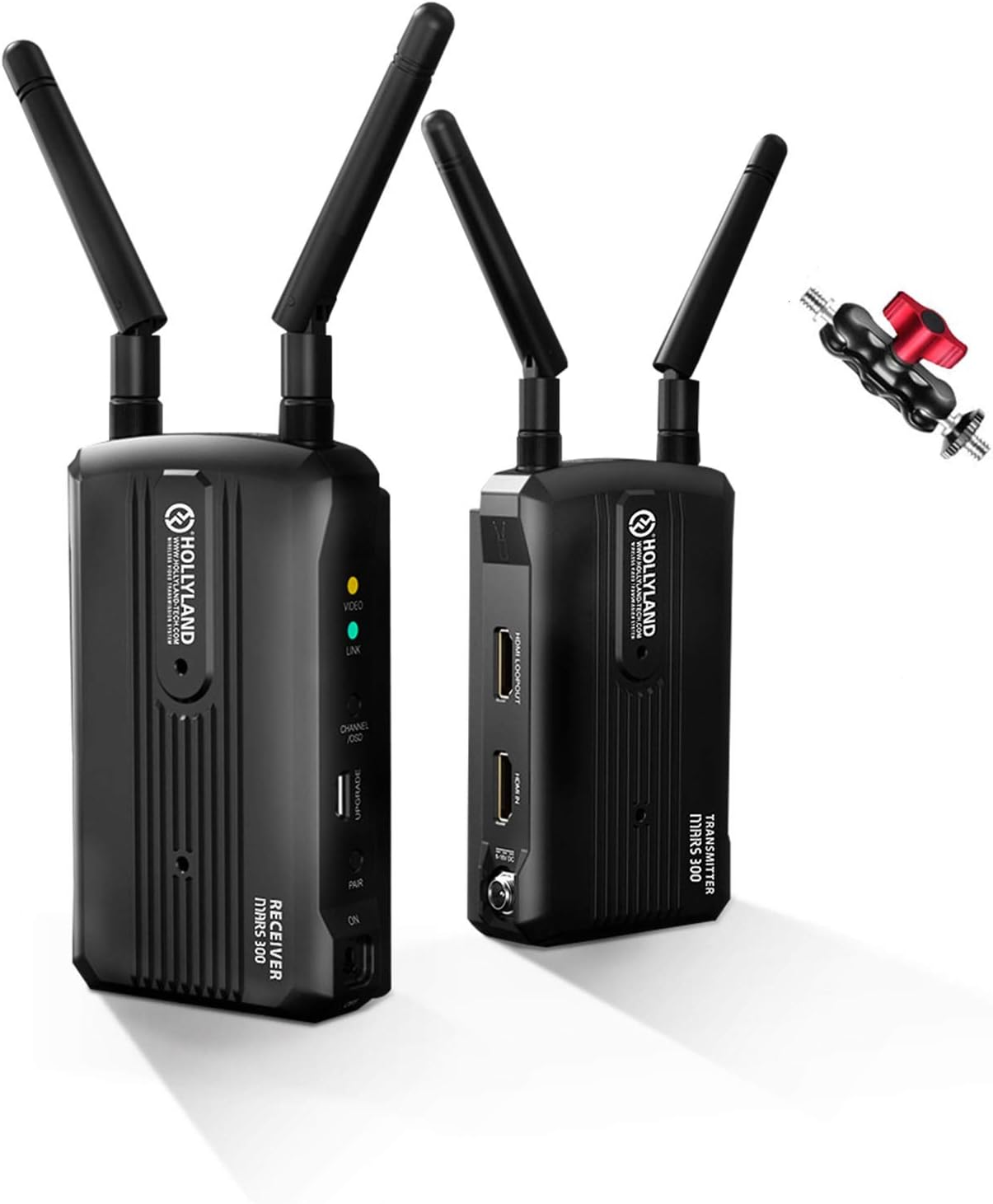 Hollyland Mars 300 [Official] Wireless Video Transmission System Dual HDMI 300 ft~500 ft Support HD 1080P 60Hz Transmitter Receiver Kit for Camcorders DSLR Cameras Focusing Monitors