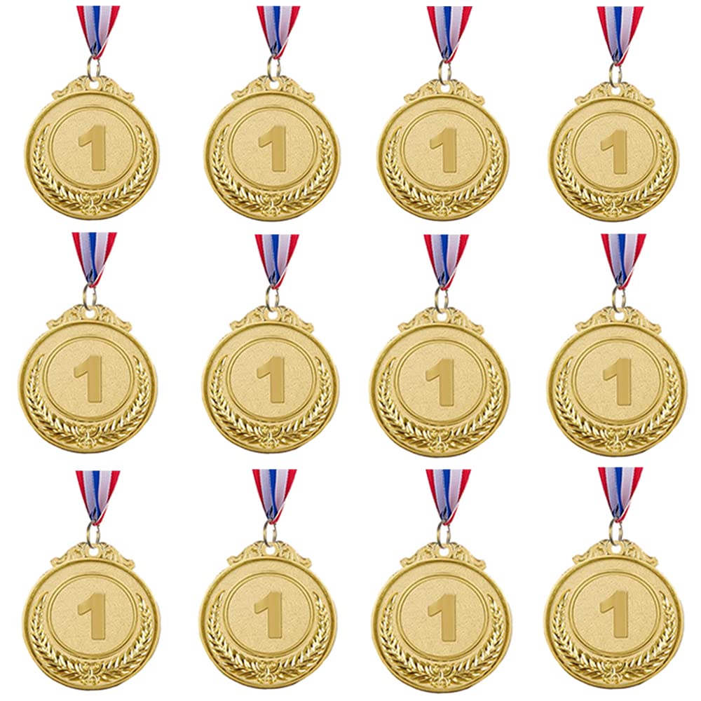 Aniparty Medals for Children,15PCS of Olympic Style Gold Winner Metal Medals Set