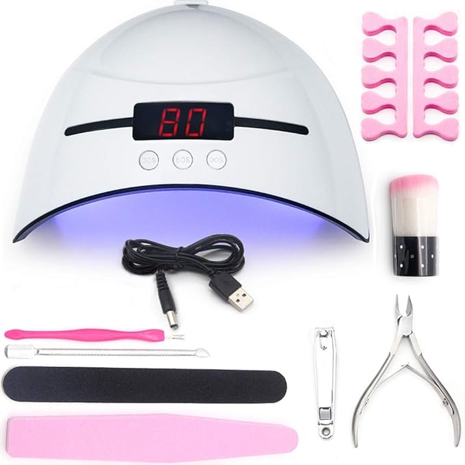 36W LED UV Nail Lamps Manicure Tool 8 Sets with 3 Timers Auto Sensor