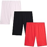 Real Love Girls Bike Shorts - 3 Pack Super Soft Athletic Cartwheel Biker Dance Shorts for Girls (Sizes: 7-16)