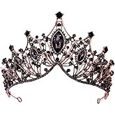 Aceorna Baroque Queen Crowns Crystal Wedding Crowns and Tiaras Rhinestones Costume Tiara Bridal Hair Accessories for Women